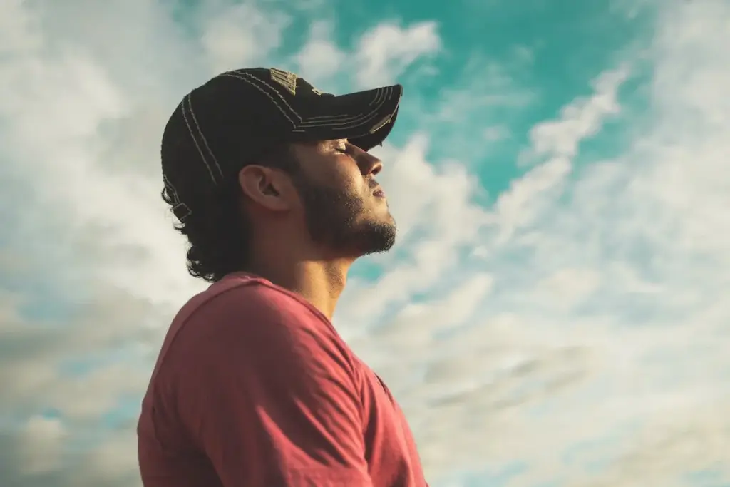 https://www.pexels.com/photo/man-wearing-black-cap-with-eyes-closed-under-cloudy-sky-810775/
mindfulness